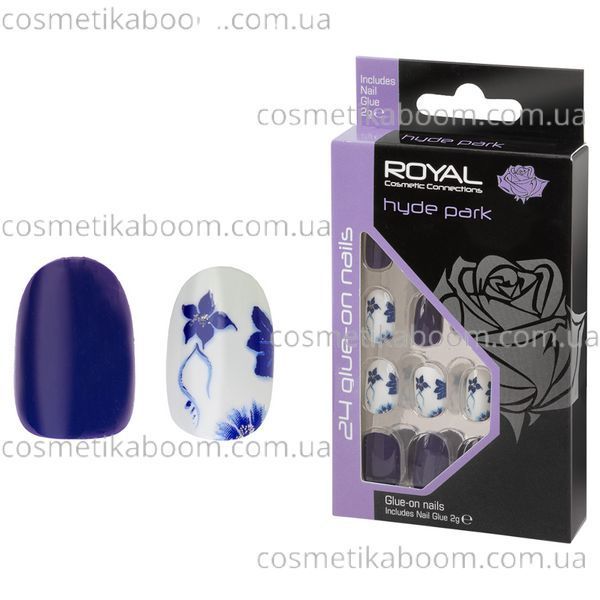 Накладные ногти с клеем Royal Cosmetics 24 Glue-On Nail Tips "Hyde Park" 79269097 фото