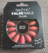 Накладні нігті із клеєм Technic Cosmetics False Nails Stiletto "Coral Matte Velvet" 2216725 фото 2