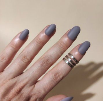 Накладні нігті із клеєм Technic Cosmetics False Nails "Matte Grey" 216714 фото
