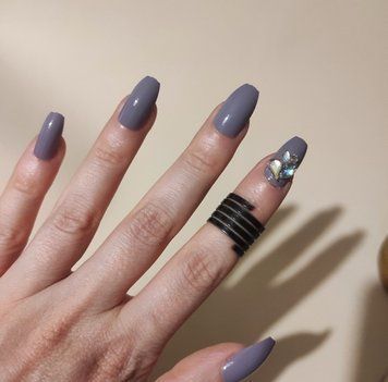 Накладні нігті із клеєм Technic Cosmetics False Nails "Grey Embellished" 1675377 фото