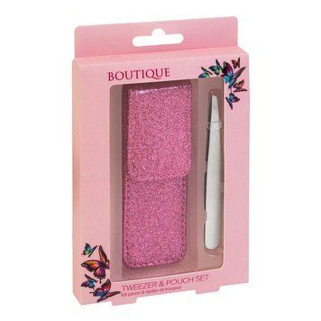 Пінцет для брів з мішечком Royal Boutique Tweezer & Pouch Set  74045 фото