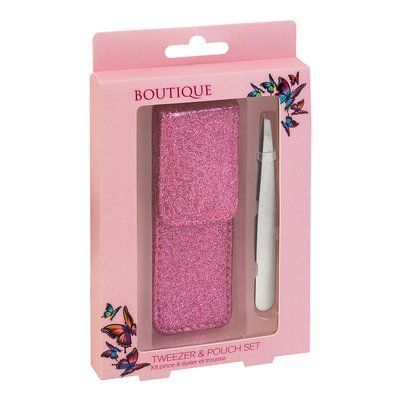 Пинцет для бровей с чехольчиком Royal Boutique Tweezer & Pouch Set  74045 фото