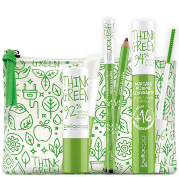 Набор косметики Kit Think Green(туш для вій+олівець для очей+гігієнічна помада+косметичка) BOST3 фото