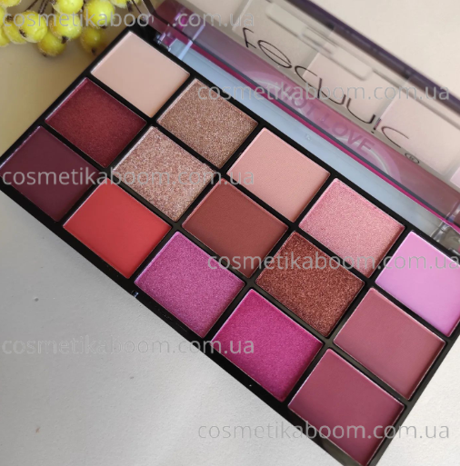 Палетка теней Technic 15 Colours Eyeshadow Palette "Hot Love" 2216825 фото