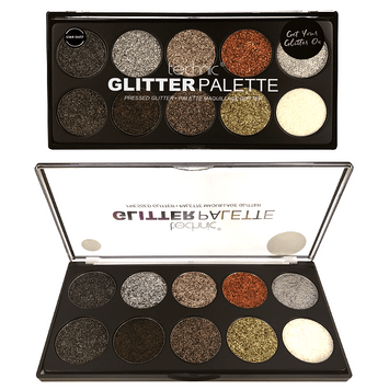 Глиттер для глаз, лица и тела Technic 10 Colours Pressed Glitter Palette for Face, Body and Eyes 3283407 фото