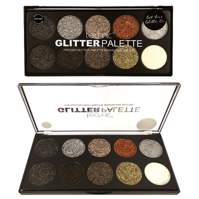 Глиттер для глаз, лица и тела Technic 10 Colours Pressed Glitter Palette for Face, Body and Eyes 3283407 фото