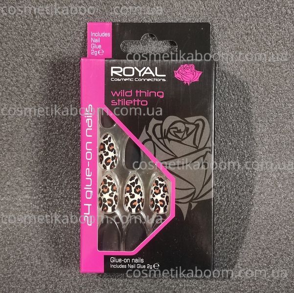 Накладные ногти в комплекте с клеем Royal Cosmetics 24 Glue-On Nail Tips "Wild Thing Stiletto" 1563 фото