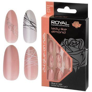 Накладні нігті в комплекті із клеєм Royal Cosmetics 24 Glue-On Nail Tips "Lady Like Almond" 2215988 фото