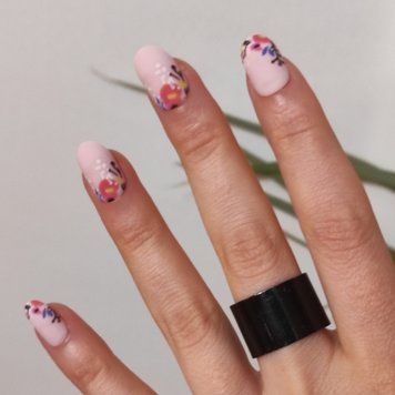 Накладні нігті в комплекті із клеєм Royal Cosmetics 24 Glue-On Nail Tips "Vintage Floral" 2216018 фото