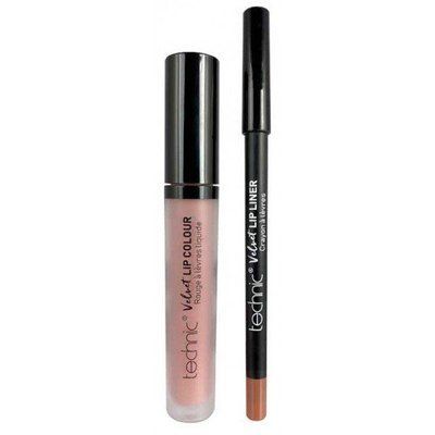 Набор для губ Technic Velvet Lip Kit Lip Liner + Liquid Lipstick "Tea Rose" 1970780 фото