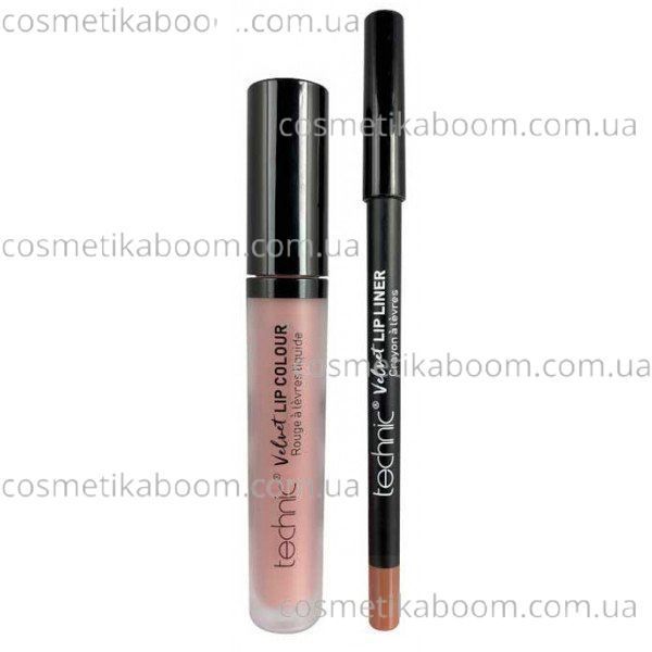Набор для губ Technic Velvet Lip Kit Lip Liner + Liquid Lipstick "Tea Rose" 1970780 фото Набор для губ Technic Velvet Lip Kit Lip Liner + Liquid Lipstick "Tea Rose" 1970780 фото
