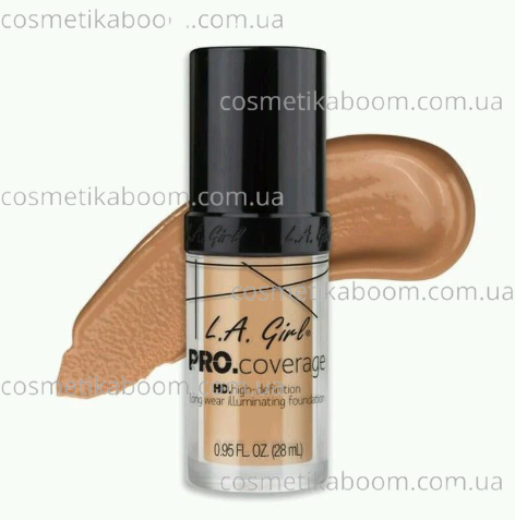 Тональна основа з сяючим фінішем L.A. Girl Pro Coverage Illuminating Foundation GLM644 фото Тональна основа з сяючим фінішем L.A. Girl Pro Coverage Illuminating Foundation GLM644 фото