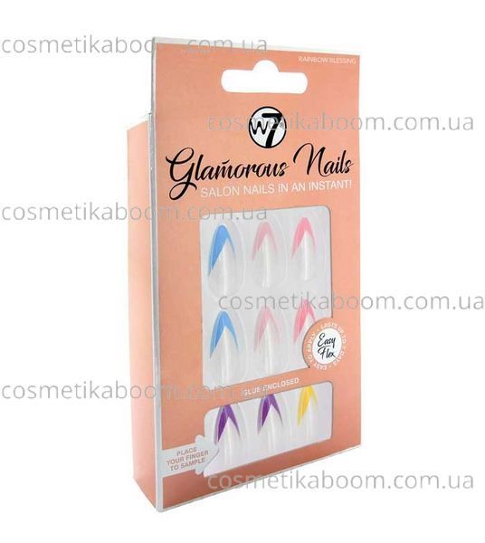 Накладные ногти с клеем W7 - Glamorous Nails Artificial Nails "Rainbow Blessing" 2216684 фото