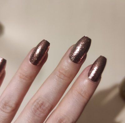 Накладні нігті із клеєм Technic Cosmetics False Nails Almond "Rose Gold Glitter" 36216704 фото