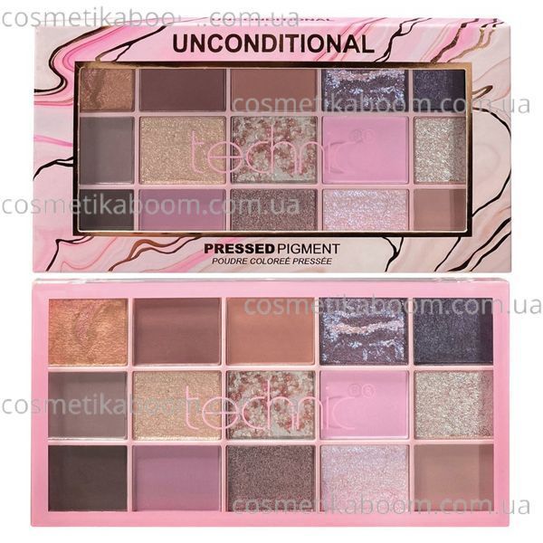 Палетка тіней Technic Cosmetics 15 Colours Eyeshadow Palette Unconditional 3773695 фото Палетка тіней Technic Cosmetics 15 Colours Eyeshadow Palette Unconditional 3773695 фото