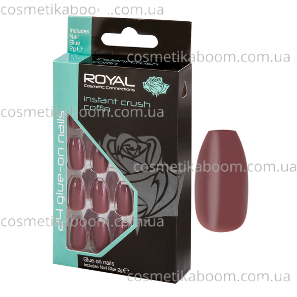 Накладні нігті в комплекті із клеєм Royal Cosmetics 24 Glue-On Nails "Instant Crush" 56040 фото