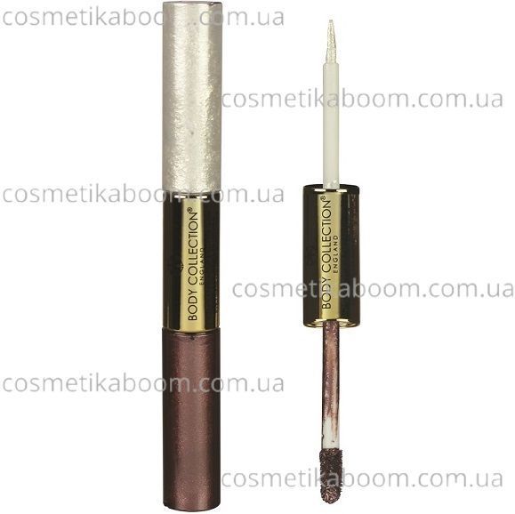 Стійкі рідкі двухсторонні тіні для повік Body Collection Double-Sided Liquid Metallics Cream Eyeshadow & Glitter Liner 19508 фото